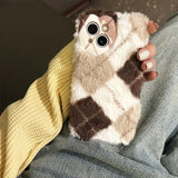 Boogzel Apparel Argyle Fuzzy iPhone Case, view 4