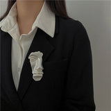 Boogzel Apparel Artsy Face Vintage Aesthetic Brooch, view 2