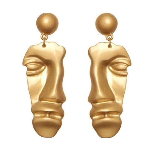 Boogzel Apparel Artsy Face Vintage Aesthetic Earrings