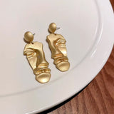 Boogzel Apparel Artsy Face Vintage Aesthetic Earrings, view 3