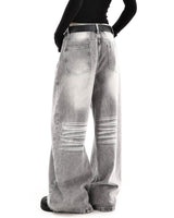 Boogzel Apparel Ash Grey Faded Wide Leg Jeans, view 4
