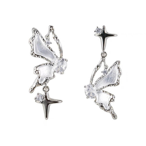 Boogzel Apparel Asymmetric Butterfly Earrings