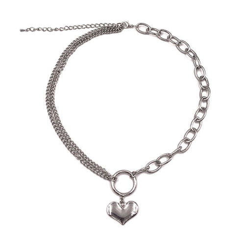 Boogzel Apparel Asymmetric Heart Necklace
