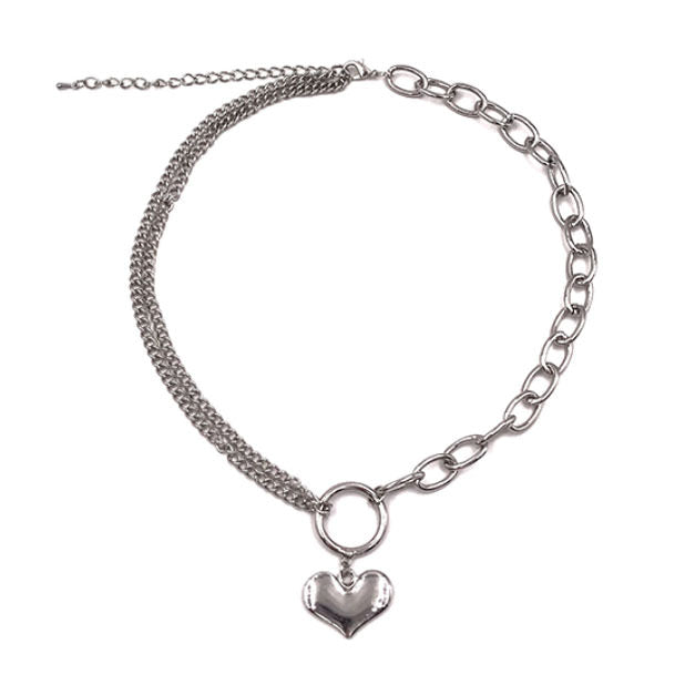 Boogzel Apparel Asymmetric Heart Necklace