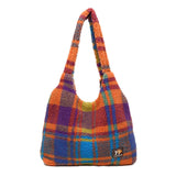 Boogzel Apparel Autumn Feels Plaid Tote Bag, view 2
