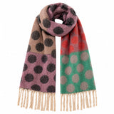 Boogzel Apparel Autumn Feels Polka Dot Fringe Scarf, view 4