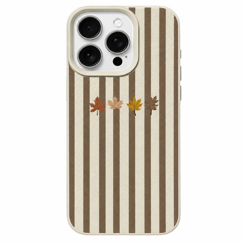 Boogzel Apparel Autumn Leaves Striped iPhone Case