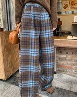 Boogzel Apparel Autumn Study Vintage Plaid Wide Leg Pants, view 2