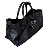 Boogzel Apparel Avenue Montaigne Structured Belted Tote Bag, view 4