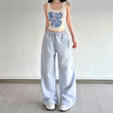 Boogzel Apparel Baby Blue Gingham Wide-Leg Pants, view 2