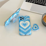 Boogzel Apparel Baby Blue Heart iPhone Case, view 3