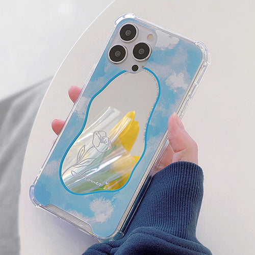 Boogzel Apparel Baby Blue Mirror iPhone Case