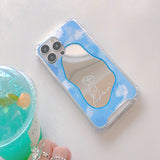 Boogzel Apparel Baby Blue Mirror iPhone Case, view 2