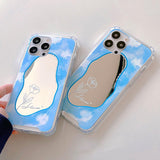 Boogzel Apparel Baby Blue Mirror iPhone Case, view 3