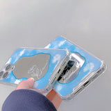 Boogzel Apparel Baby Blue Mirror iPhone Case, view 4