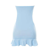 Boogzel Apparel Baby Blue Off Shoulder Mini Dress, view 3