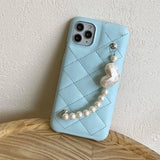 Boogzel Apparel Baby Blue Pearl Chain iPhone Case, view 5