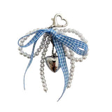 Boogzel Apparel Baby Blue Plaid Bow Shoe Charms, view 4