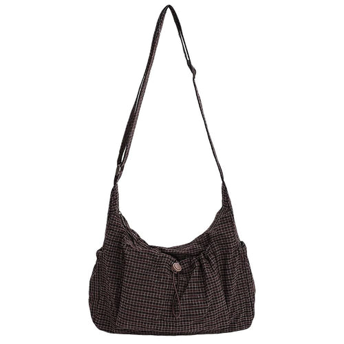 Boogzel Apparel Back to Class Plaid Shoulder Bag