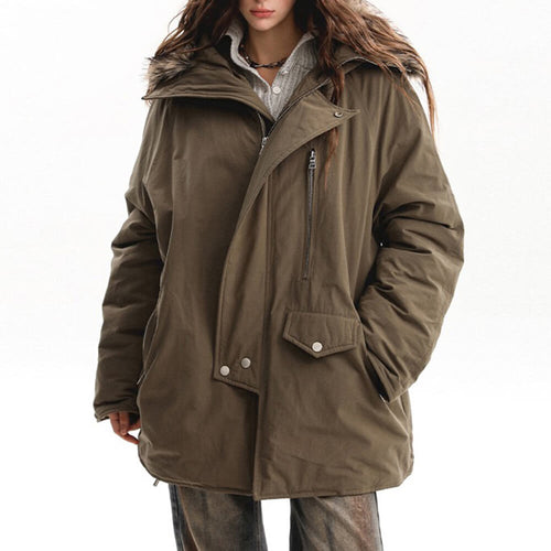 Boogzel Apparel Bad Reputation Fur Trim Parka