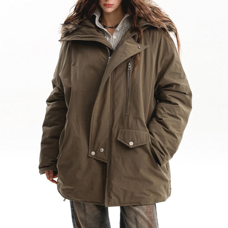 Boogzel Apparel Bad Reputation Fur Trim Parka