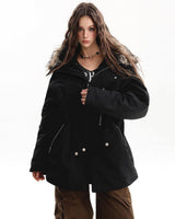 Boogzel Apparel Bad Reputation Fur Trim Parka, view 2