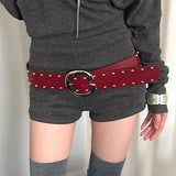 Boogzel Apparel Bad Reputation Wide Studded Belt, view 3