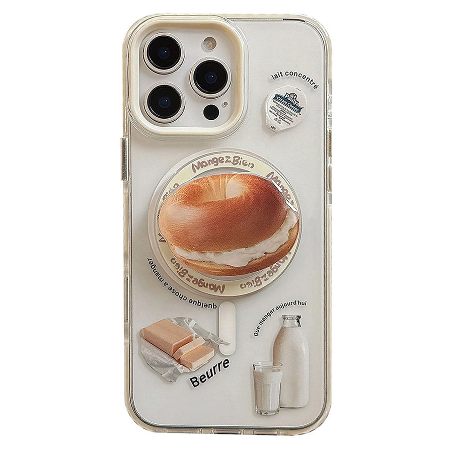 Boogzel Apparel Bagel Aesthetic iPhone Case