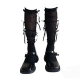Boogzel Apparel Ballet Core Bow High Socks, view 3