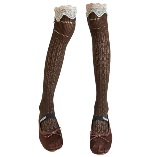 Boogzel Apparel Ballet Core Ruffle Knee Socks