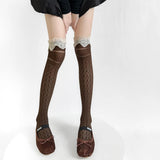 Boogzel Apparel Ballet Core Ruffle Knee Socks, view 2
