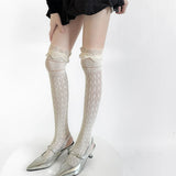 Boogzel Apparel Ballet Core Ruffle Knee Socks, view 6