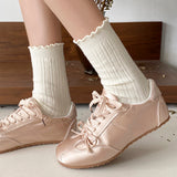Boogzel Apparel Balletcore Aesthetic Bow Sneakers, view 5