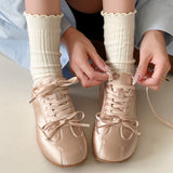 Boogzel Apparel Balletcore Aesthetic Bow Sneakers, view 6