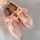 Boogzel Apparel Balletcore Aesthetic Satin Bow Sneakers, view 3