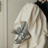 Boogzel Apparel Balletcore Aesthetic Satin Bow Sneakers, view 5