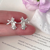 Boogzel Apparel Balletcore Aesthetic Stud Earrings, view 4