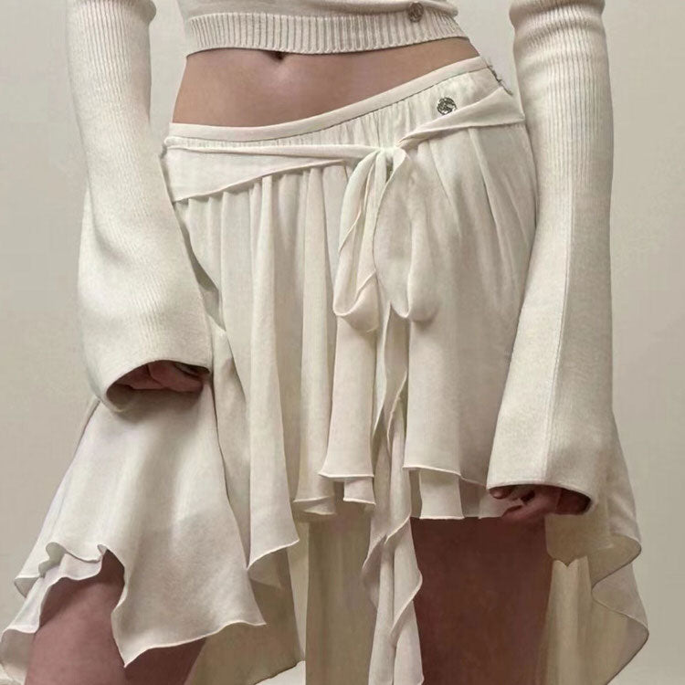 Boogzel Apparel Balletcore Asymmetrical Mid Skirt