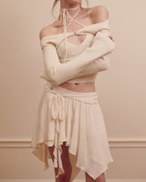 Boogzel Apparel Balletcore Asymmetrical Mid Skirt, view 2