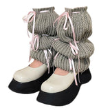Boogzel Apparel Balletcore Bows Leg Warmers, view 2