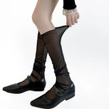 Boogzel Apparel Balletcore Mesh Knee Socks, view 3