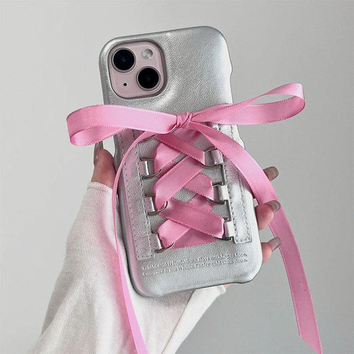 Boogzel Apparel Balletcore Ribbon Lace Up iPhone Case