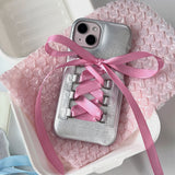 Boogzel Apparel Balletcore Ribbon Lace Up iPhone Case, view 4