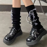 Boogzel Apparel Balletcore Ribbon Leg Warmers, view 5