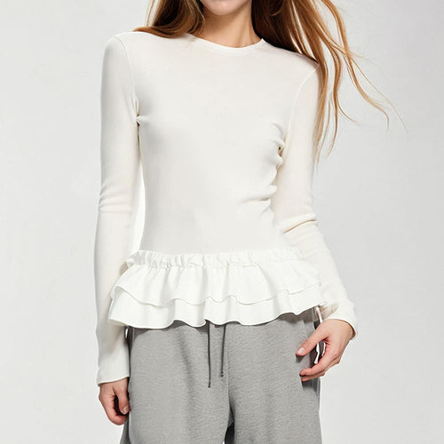 Boogzel Apparel Balletcore Ruffle Long Sleeve Top