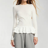 Boogzel Apparel Balletcore Ruffle Long Sleeve Top, view 2