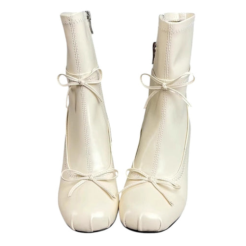 Boogzel Apparel Balletcore Square-Toe Ankle Boots