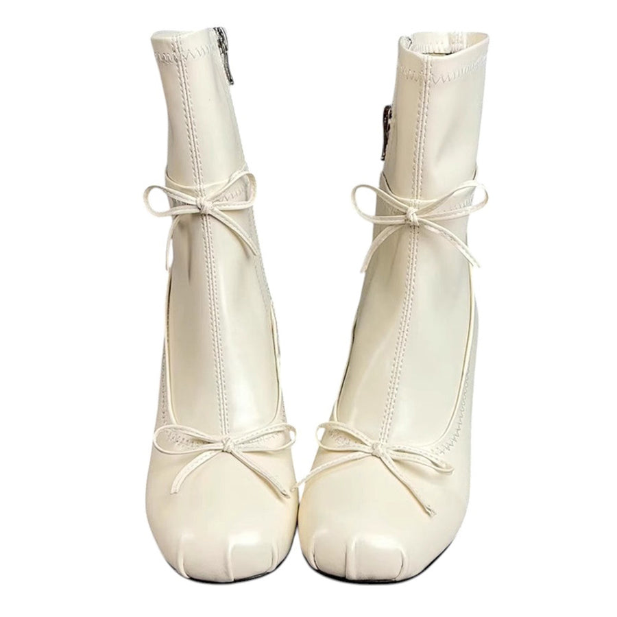 Boogzel Apparel Balletcore Square-Toe Ankle Boots