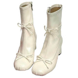 Boogzel Apparel Balletcore Square-Toe Ankle Boots, view 3