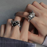 Boogzel Apparel Barb Wide Heart Ring, view 6